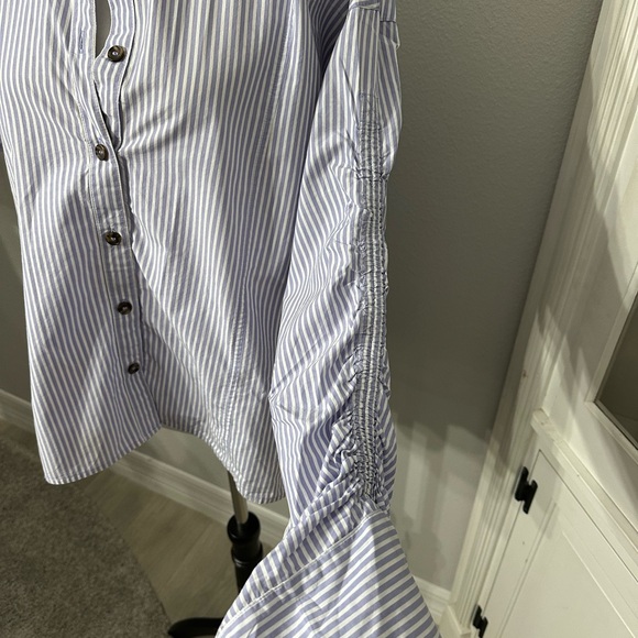 Free people Blue Striped Shirt - Picture 2 of 7